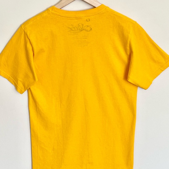 Vintage Y2K Sacbe Chichen Itza Mayan Shaman All Over Yellow T Shirt Adult S - Picture 9 of 10